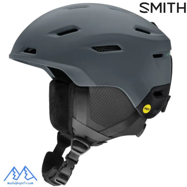 画像1: ご予約商品 スミス スノー ヘルメット ディセンド ミップス アジアンフィット グレー ブラック Smith Descend MIPS Matte Slate Black (1)