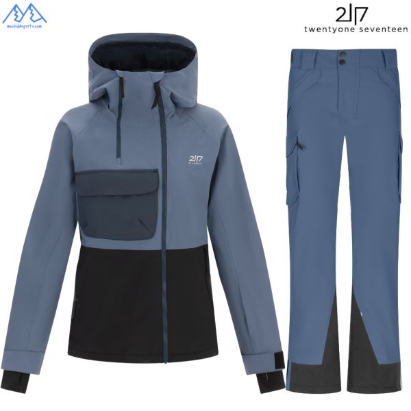 画像1: ご予約商品 2117 of sweden レディース スキーウエア ダスティーブルー LIGHT PADDED SKIWEAR KRASSE  WOMEN DUSTY BLUE  (1)