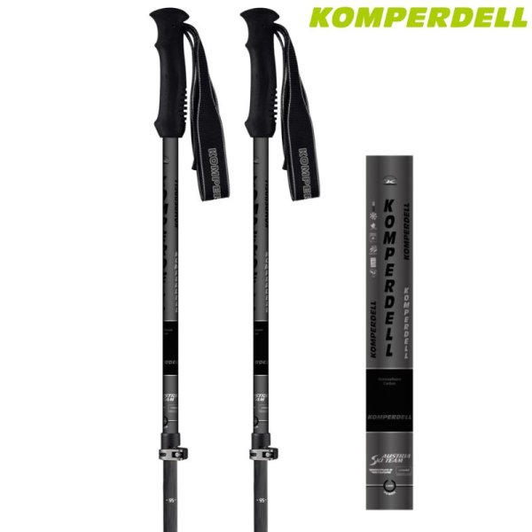 画像1: コンパーデル サイズ調整式 スキーポール ジャパンモデル カーボンプロ バリオ スリムグリップ KOMPERDELL Carbon PRO VARIO SUPER LIGHT SLIM GRIP JP model 伸縮スキーポール  (1)