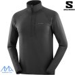 画像1: ご予約商品 SALOMON サロモン ハーフジップ フリース ストレッチ ブラック ESSENTIAL LIGHTWARM HZ DEEP BLACK (1)