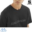 画像4: ご予約商品 SALOMON サロモン ロゴ Tシャツ ブラック LOGO SS T DEEP BLACK (4)