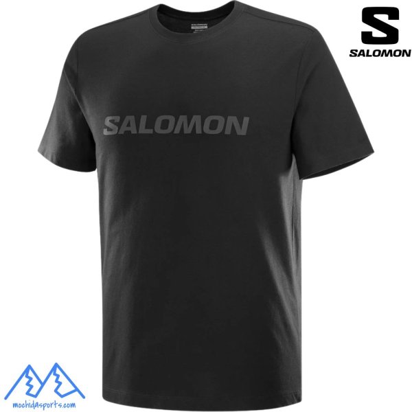 画像1: ご予約商品 SALOMON サロモン ロゴ Tシャツ ブラック LOGO SS T DEEP BLACK (1)