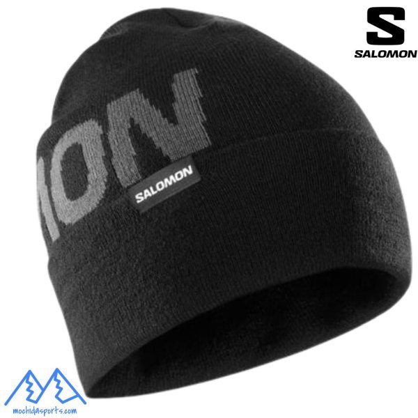 画像1: ご予約商品 サロモン エルミタージュ ビーニー ブラック SALOMON HERMITAGE BEANIE DEEP BLACK (1)