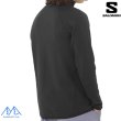 画像3: ご予約商品 SALOMON サロモン ハーフジップ フリース ストレッチ ブラック ESSENTIAL LIGHTWARM HZ DEEP BLACK (3)