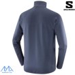 画像2: ご予約商品 SALOMON サロモン ハーフジップ フリース ストレッチ ブルー ESSENTIAL LIGHTWARM HZ DEEP BLUE NIGHTS (2)