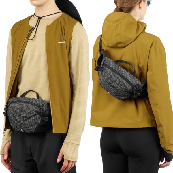 画像6: サロモン ボディバッグ ウエストバッグ ウエストポーチ 4L ブラック TRAILBLAZER COMMUTER BLACK (6)