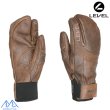 画像1: ご予約商品 レベル 3本指 スキーグローブ 防水 山羊革 ブラウン LEVEL REXFORD TRIGGER scottish brown (1)