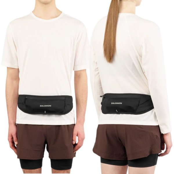 画像7: サロモン ランニングポーチ ウエストベルト パルススリングベルト SALOMON PULSE SLING BELT BLACK  (7)
