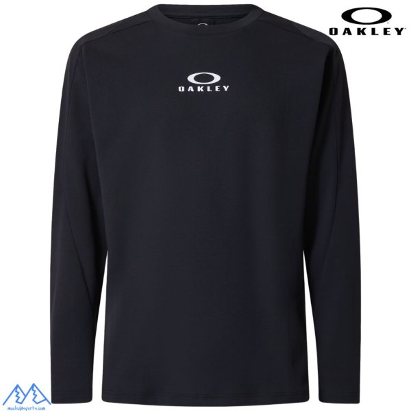 画像1: オークリー ロングスリーブ Tシャツ ロンＴ 長袖  吸湿 発散 速乾 ブラック OAKLEY Enhance Practice L/S Crew 15.7 BLACK OUT (1)