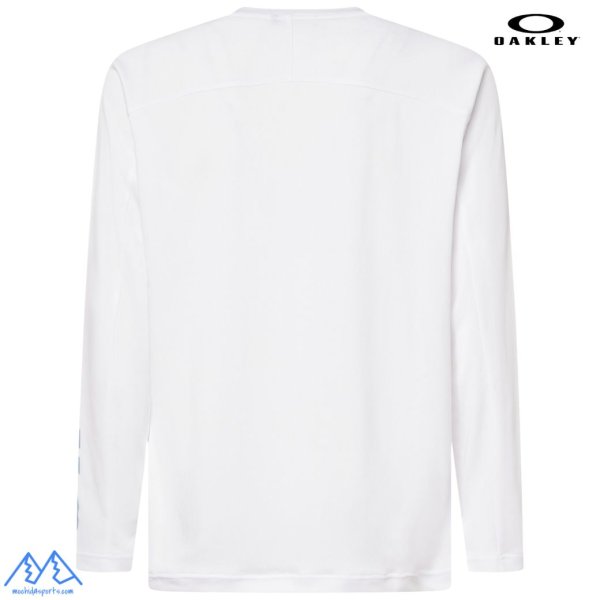 画像3: オークリー ロングスリーブ Tシャツ ロンＴ 長袖  吸湿 発散 速乾 ホワイト OAKLEY Slant Logo Print L/S Tee 12.0 white (3)