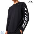 画像4: オークリー ロングスリーブ Tシャツ ロンT 長袖  吸湿 発散 速乾 ブラック OAKLEY Slant Logo Print L/S Tee 12.0 blackout (4)