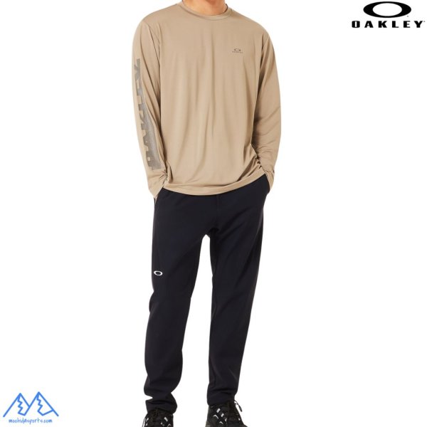 画像6: オークリー ロングスリーブ Tシャツ ロンT 長袖  快適 吸汗速乾 ベージュ OAKLEY Enhance Qd LS Tee Slv Evo 4.7 PEBBLE (6)