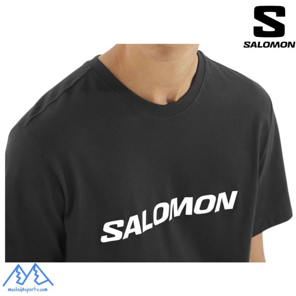 画像2: SALOMON サロモン ロゴ Tシャツ ブラック LOGO SS T DEEP BLACK (2)