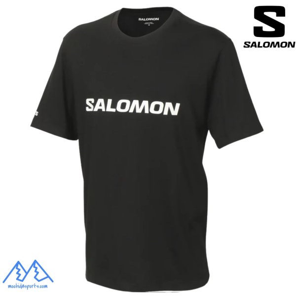 画像1: SALOMON サロモン ロゴ Tシャツ ブラック LOGO SS T DEEP BLACK (1)
