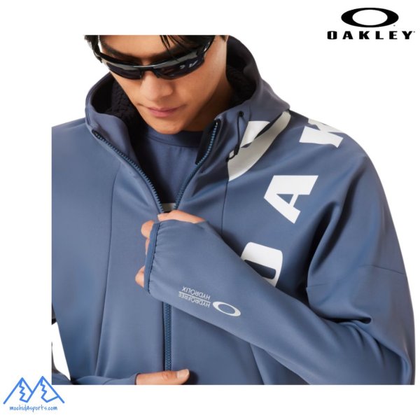 画像4: オークリー フリース フーディ トレーニングジャケット ブルー OAKLEY 3Rdg Synchronism Jacket 8.7 blue tar (4)