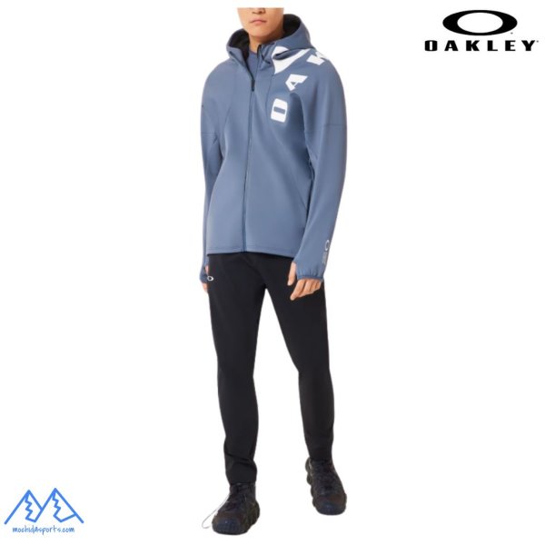 画像12: オークリー フリース フーディ トレーニングジャケット & パンツ ブルー / ブラック OAKLEY 3Rdg Synchronism Jacket & Pants 8.7 blue tar / phantom (12)