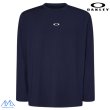 画像1: オークリー ロングスリーブ Tシャツ ロンＴ 長袖  吸汗速乾 伸縮 抗菌防臭 ネイビー OAKLEY Enhance Qd LS Tee Bold Evo 4.7 fathom (1)