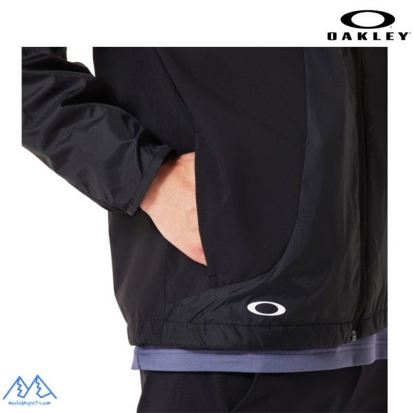 画像5: オークリー ウィンドブレーカー 撥水 防風 保温 ウィンドウォーム ジャケット ブラック  OAKLEY Enhance Wind Warm Jacket 15.7 BLACKOUT (5)