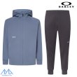 画像1: オークリー フリース フーディ ジャケット & パンツ トレーニングウェア ブルー / ブラック OAKLEY O-Sync Pack Lt Fleece Jacket & Pants 1.0 blue tar / phantom (1)