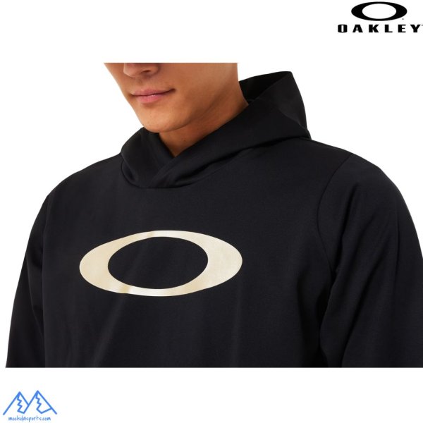 画像4: オークリー 軽量 ストレッチ フリース フーディ パーカー ブラック OAKLEY Striking Sync Pack Fleece Hoodie 8.0 black out (4)
