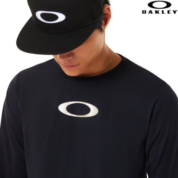 画像4: オークリー ロングスリーブ Tシャツ ロンＴ 長袖  吸汗速乾 ストレッチ ブラック OAKLEY Striking Qd LS Tee 8.0 blackout (4)