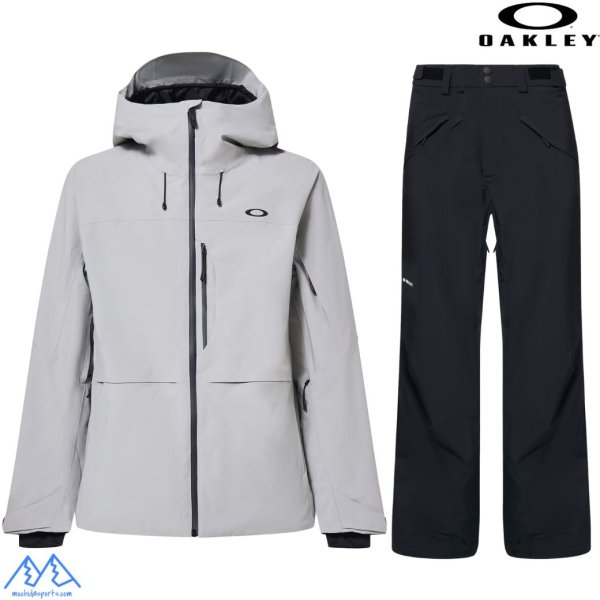 画像1: ご予約商品　オークリー スキーウェア グレー ブラック OAKLEY Canopy Insulated Jacket Pant cement blackout (1)