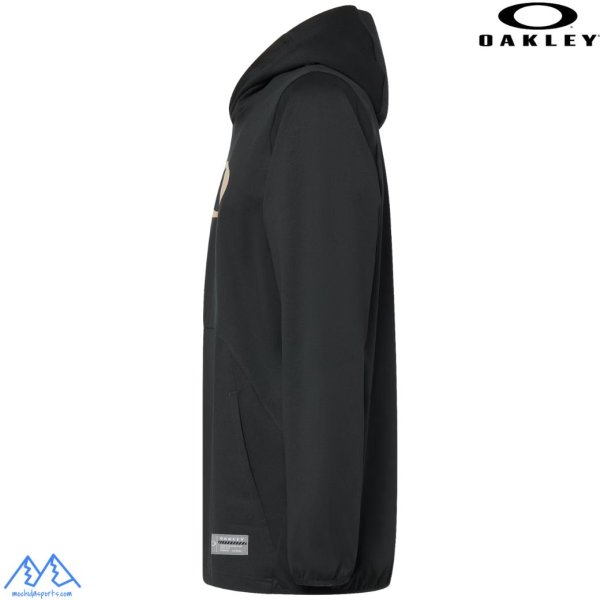 画像2: オークリー 軽量 ストレッチ フリース フーディ パーカー ブラック OAKLEY Striking Sync Pack Fleece Hoodie 8.0 black out (2)