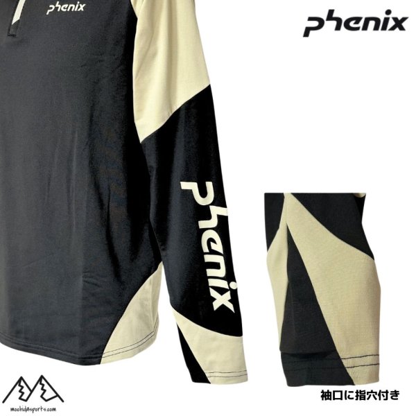 画像3: フェニックス スキー アンダーシャツ アンダーウエア インナー ハーフジップ ブラック PHENIX Sleeve Color Inner BLACK (3)