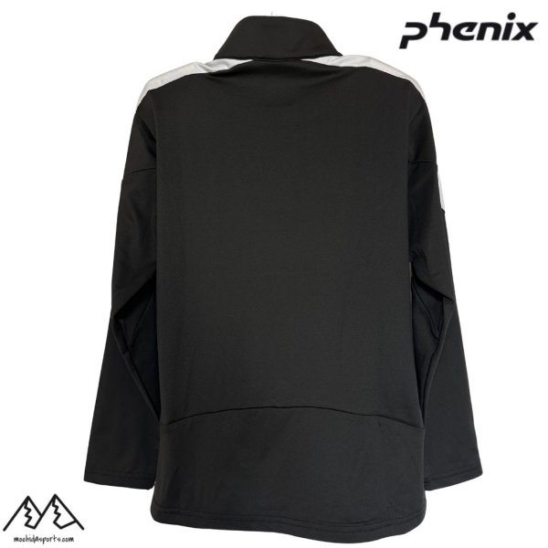 画像2: フェニックス ジュニア スキー アンダーシャツ インナー アンダーウエア ハーフジップ ブラック PHENIX Shoulder Line 1/2 Zip Tee BLACK 140 150 160 (2)