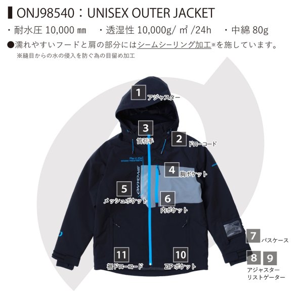 画像9: オンヨネ スキーウエア ブルー ネイビー ブラック ONYONE SKI WEAR OUTER JACKET & PANTS (9)