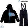 画像1: オンヨネ スキーウエア ブラック ONYONE SKI WEAR OUTER JACKET & PANTS (1)