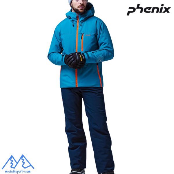 画像1: フェニックス スキーウエア スーツ ターコイズ ネイビー PHENIX Solid-colored Two-piece TURQUOISE BLUE (1)