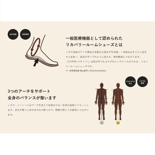 画像4: ご予約商品 シダス リカバリー ルームシューズ サンダル ウチッパ キルティング トープ SIDAS UTIPPA TAUPE (4)