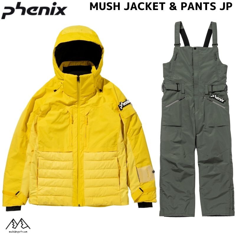 フェニックス ゴアテックス スキーウエア イエロー グレー Ｍサイズ PHENIX MUSH JACKET JP PANTS JP Yellow Gray
