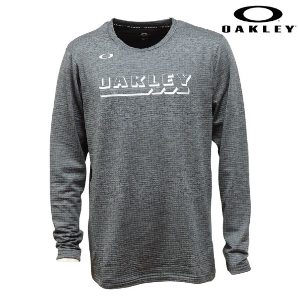 オークリー ロングスリーブ Tシャツ 長袖 裏起毛 グレー OAKLEY