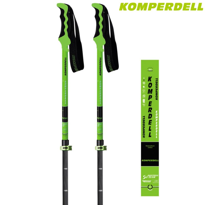 コンパーデル サイズ調整式 スキーポール ジャパンモデル カーボンプロ バリオ グリーン2 KOMPERDELL Carbon PRO VARIO  GREEN-2 JAPAN 伸縮スキーポール コンパーデル KOMPERDELL ポール