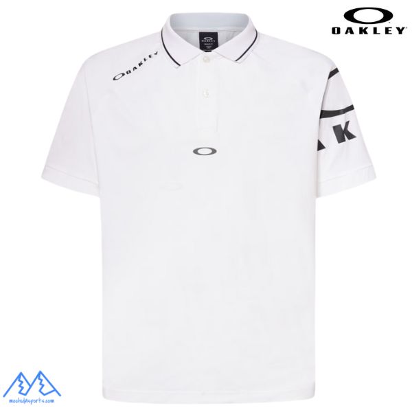 オークリー 半袖 ポロシャツ ホワイト 吸汗速乾 伸縮 形状安定 軽量 OAKLEY O-Sync Pack Knit Ss Polo 2.0 white