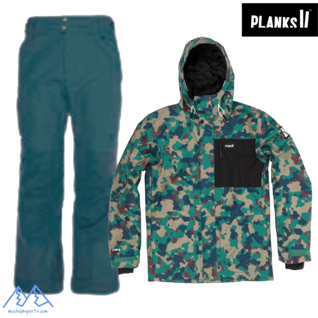 プランクス フィールグッド インシュレーテッドジャケット パンツ カモ ピーコック PLANKS FEEL GOOD INSULATED JACKET ＆ PANT AUTUMN CAMO PEACOCK