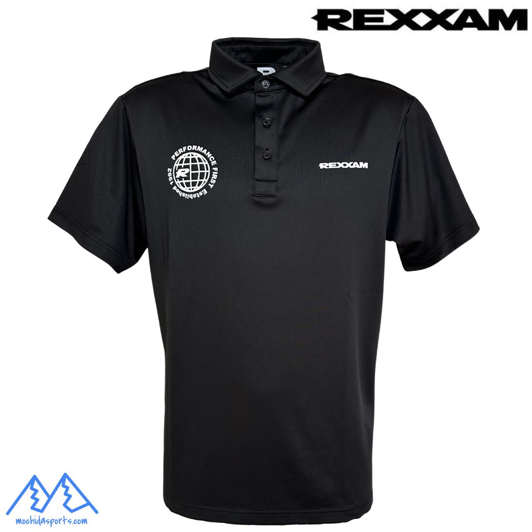 レクザム 吸汗速乾 UVケア ポロシャツ ブラック REXXAM POLO SHIRTS BLACK
