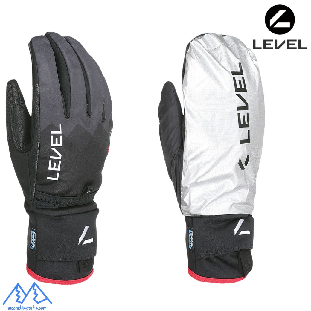 ご予約商品 レベル オーバーグローブ付 スキーグローブ 防水 防風 ブラック LEVEL SKI ALPER LIGHT black