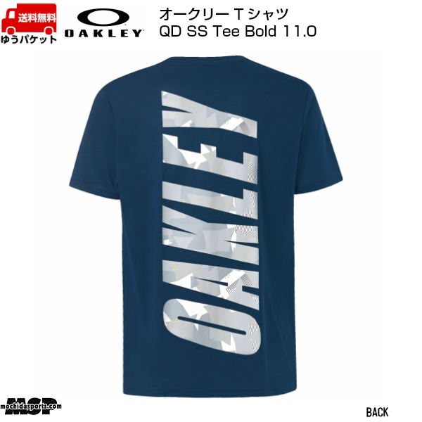 オークリー Tシャツ ネイビー バックプリント Enhance QD SS Tee Bold