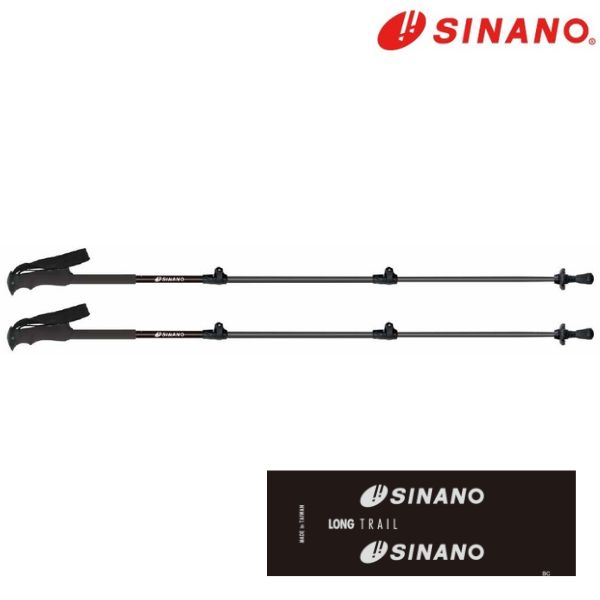 ご予約商品 シナノ トレッキングポール ロングトレイル125 ブラック SINANO シナノ SINANOトレラン/トレッキングポール